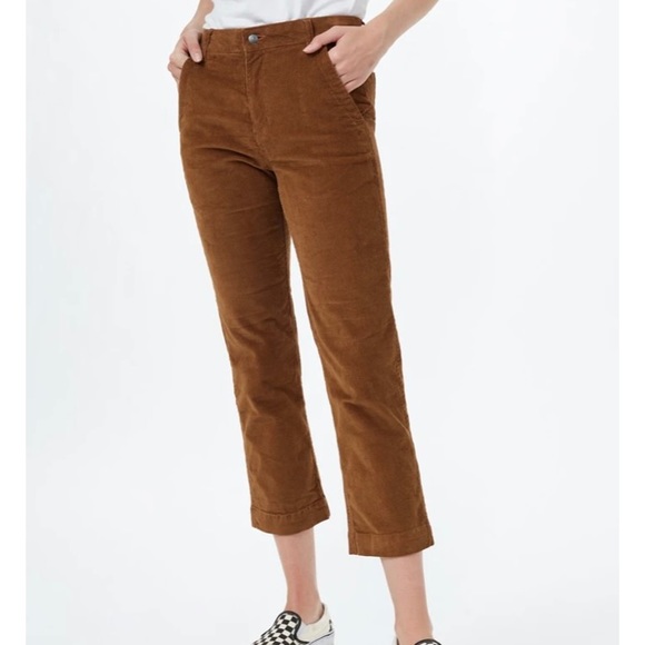 tentree Pants - Tentree Cropped Corduroy Pants